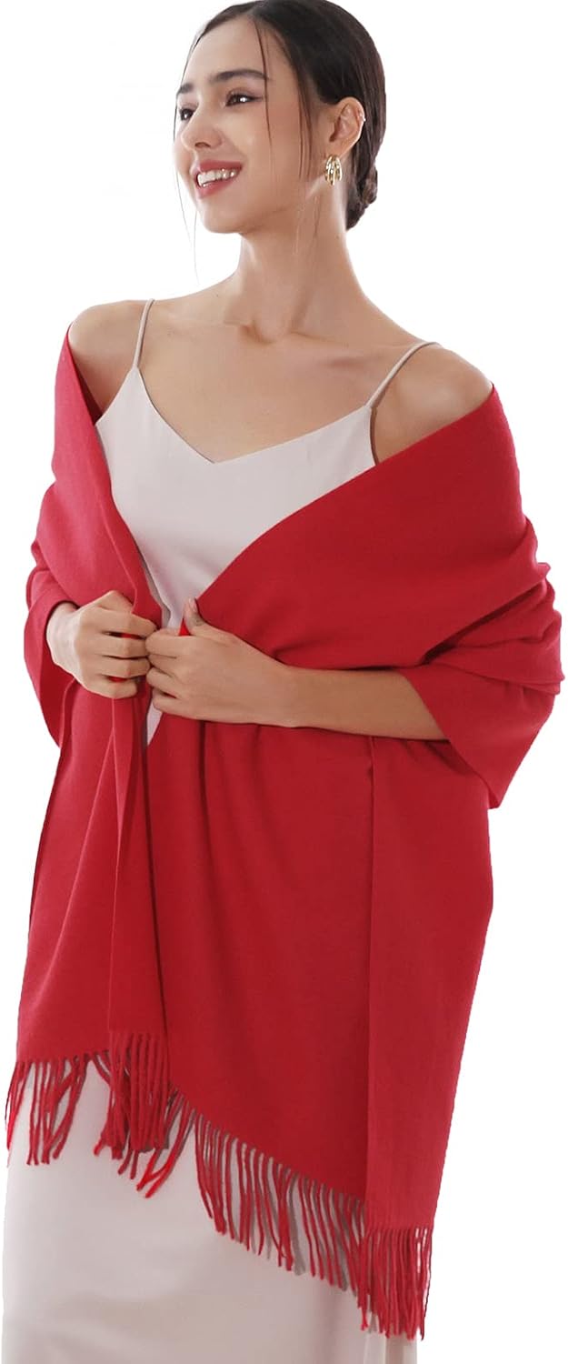 RIIQIICHY Winter Scarfs for Women Pashmina Shawls Wraps for Evening Dresses Large Warm Soft Scarves