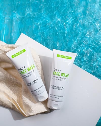 Image of Face Wash for Men & Women - Gentle Daily Cleanser with Aloe, Green Tea, Cucumber, Hibiscus, Niacinamide & Hyaluronic Acid | Oil Control, Hydration & Brightening | Sulfate & Paraben Free