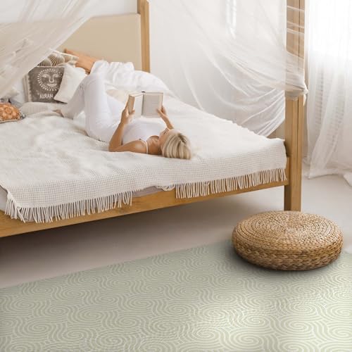 Tapis du sol vinyle 140x210 cm rectangle à vagues régulières - 4