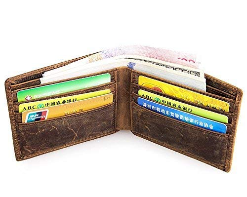 Hrs Crocodiile Wallets For Men- Ultra Slim Genuine Leather Mens Bifold Wallet Vintage Personal With Alligator Embossed #TOP4