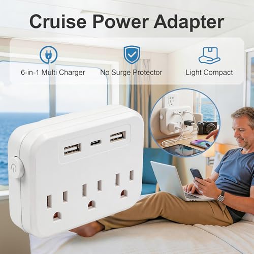 16Pcs Cruise Ship Essentials, Travel Cruise Must Haves with Power Plug Adapter, Includes Waterproof Phone Pouches, Luggage Tags, Lanyard Card Holders, Towel Bands for Beach Chair and Magnetic Hooks - image 2