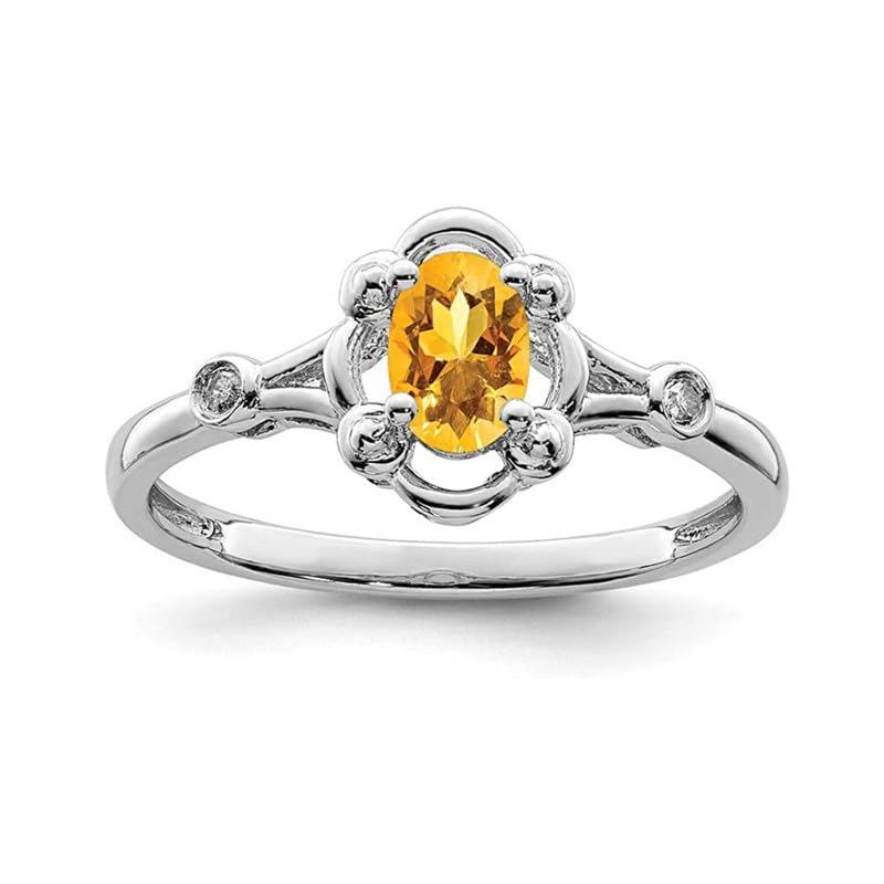 Bague de promesse en argent 925 et citrine, le cadeau d'amour parfait pour elle