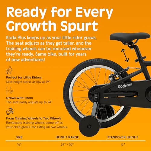 Image of Retrospec Koda Plus Kids Bike for Boys & Girls Ages 4-6 Years - 16 inch Children's Bicycle, Adjustable Seat & Handlebars