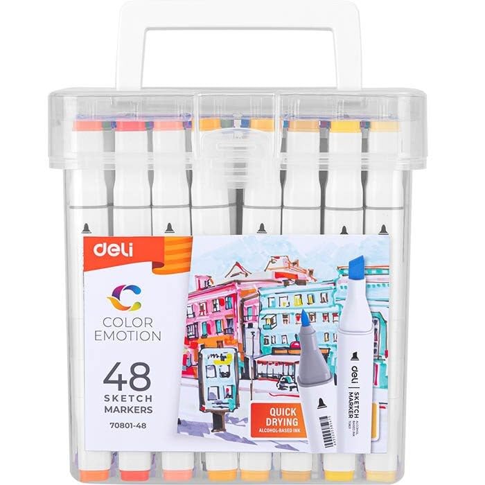 Deli Sketch Marker, 48 Color