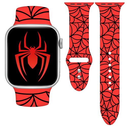 Vieeki Spider Web Halloween Watch Band for Women Man (Compatible with Apple Watch 42mm 46mm 49mm...