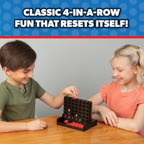 Image of Auto Reset - 4 in a Row Board Game - Board Games for Family Night - Strategic Game Play - Multi-Player Board Games - Ages 6+