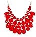 WIIPU New Fashion Teardrop Necklace Bubble Bib Statement Necklace red (C484)
