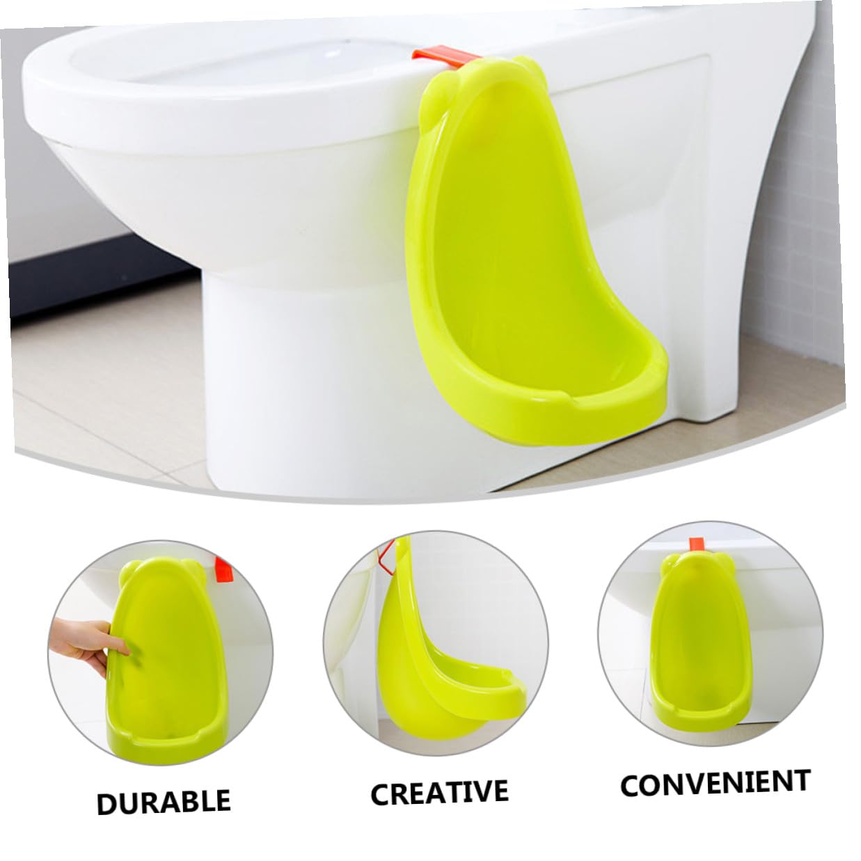 Hanging Boy's Training Urinal Lightweight PP Potty Trainer with Creative Design for Easy to Install and Clean Space-Saving Potty Training Aid for Independent Peeing