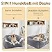 Hundebett Mittelgroße Hunde, Hundekorb mit Herausnehmbar Decke, Hundebetten Cord Flauschiges Waschbar, Rutschfest Hundekörbchen, Hundesofa mit Hohem Rand Passt bis zu 18kg Haustiere(76x61x23cm)