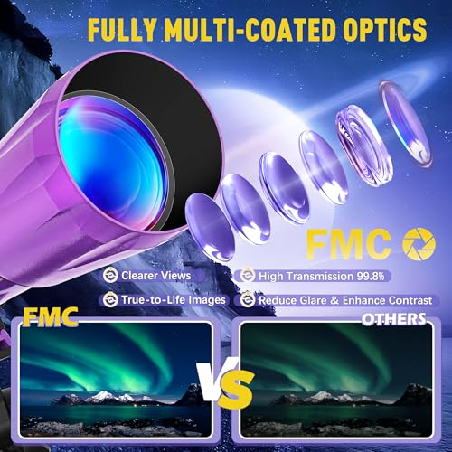 image for HETEKAN Telescope, Telescope for Adults High Powered, 90mm Aperture 10