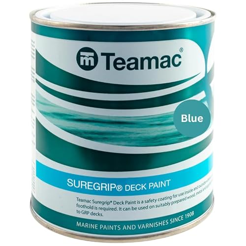Teamac Blue 1 Litre Suregrip Anti-Slip Deck Paint - (Blue)