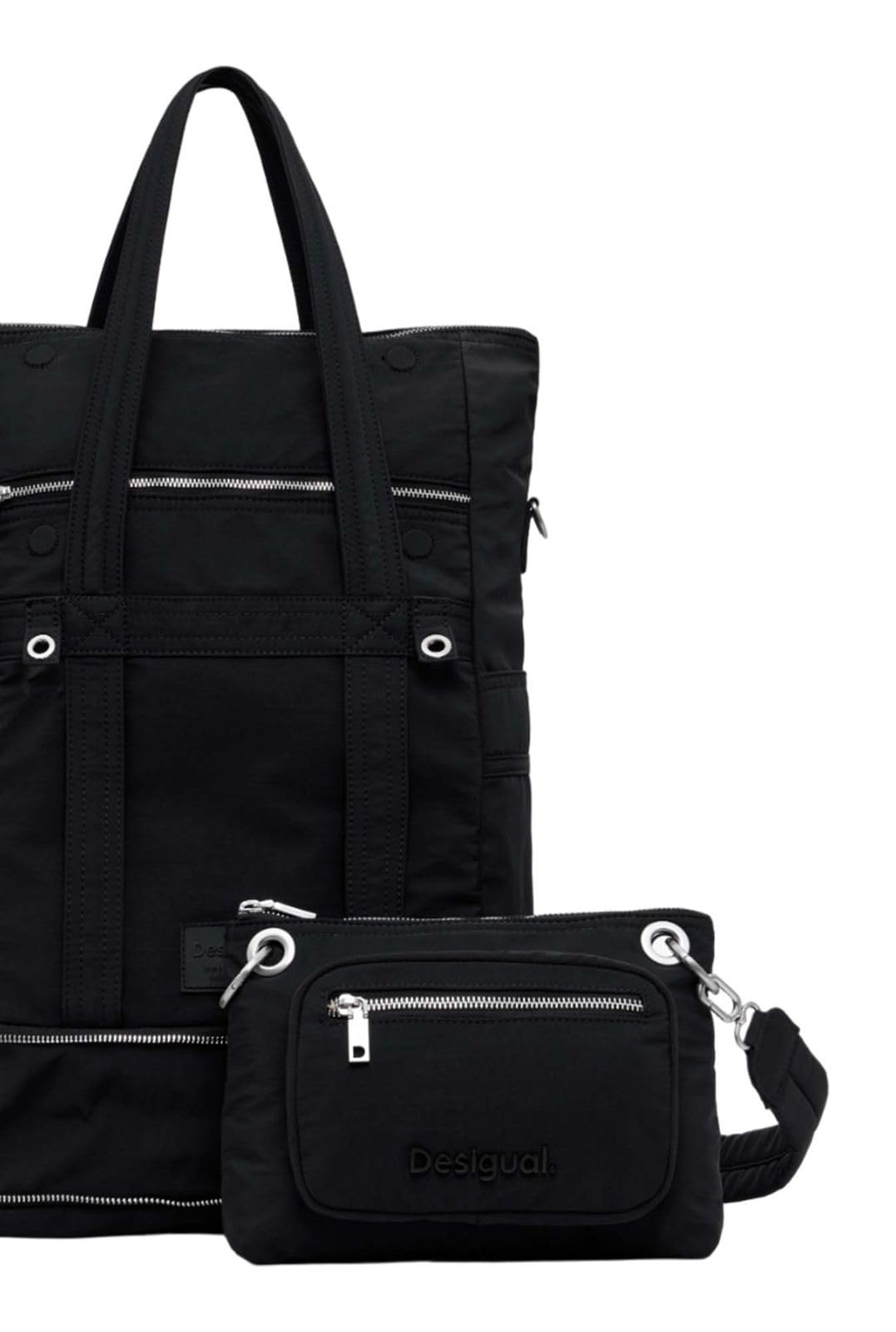 Desigual borsa a tracolla zaino Accessories Nylon Backpack Black nero