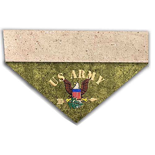 US Army Dog Bandana/Over the Collar Dog Bandana/Embroidered Personalized Dog Bandana (All Sizes)