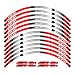 Motocicleta Adhesiva Rueda Calcomanía Pegatinas Reflectantes Etiquetas Lluvias Fabricantes para Kawasaki ER-6N ER6N 7 Colores (Color : A Red)