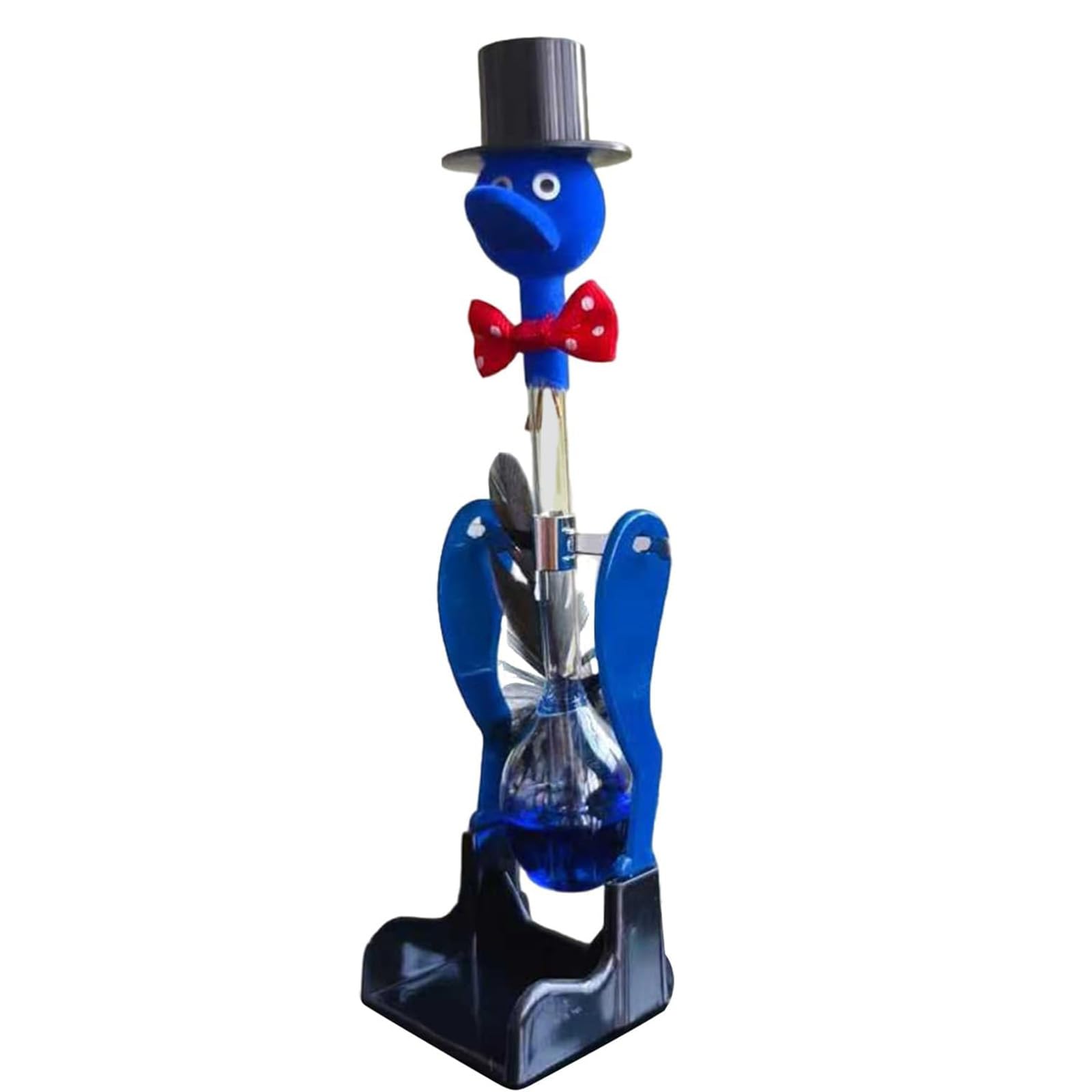 Novelty Drinking Water Bird Toy, Perpetual Motion Bobbing Glass Duck, Drinking Bird Perpetual Motion, Glass Bobbing Duck Novelty Ornament, Educational Physics Toy & Prank Decoration (A-1)