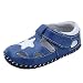 Kuner Baby Boys Girls Genuine Leather Soft Bottom Sandals First Walkers (13.5cm(18-22months), Blue)