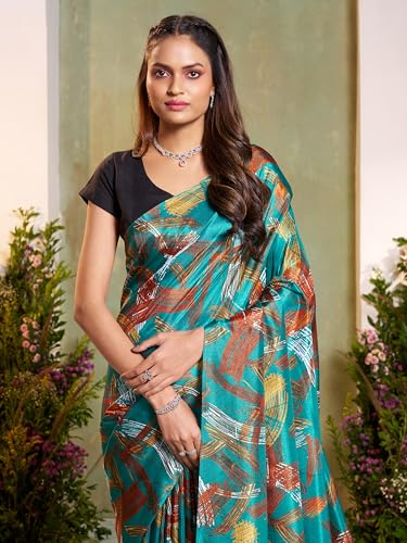 Image of Garden Vareli Art Silk Abstract Print Saree