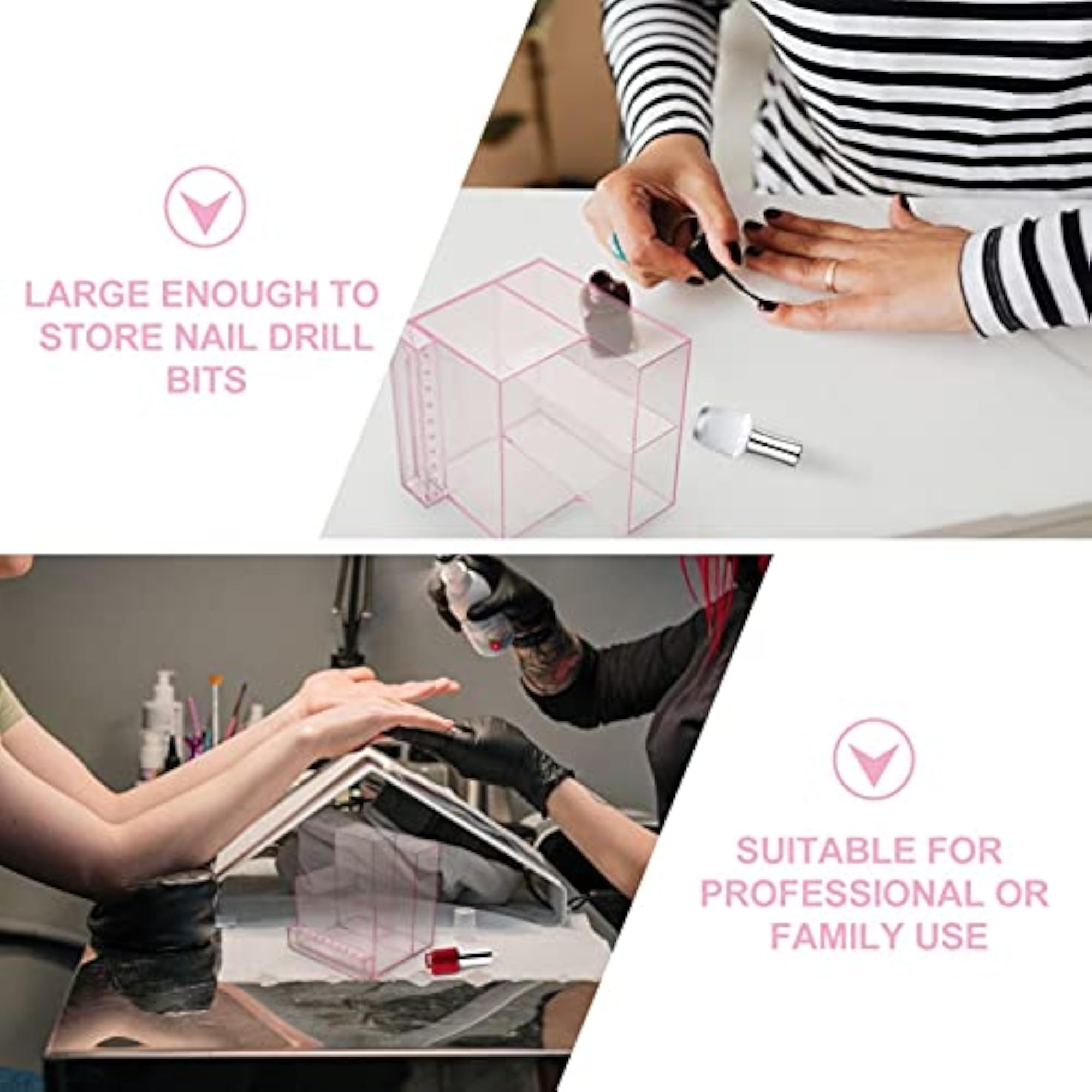 Clear Nail Polish Organizer Storage Box for Cosmetics