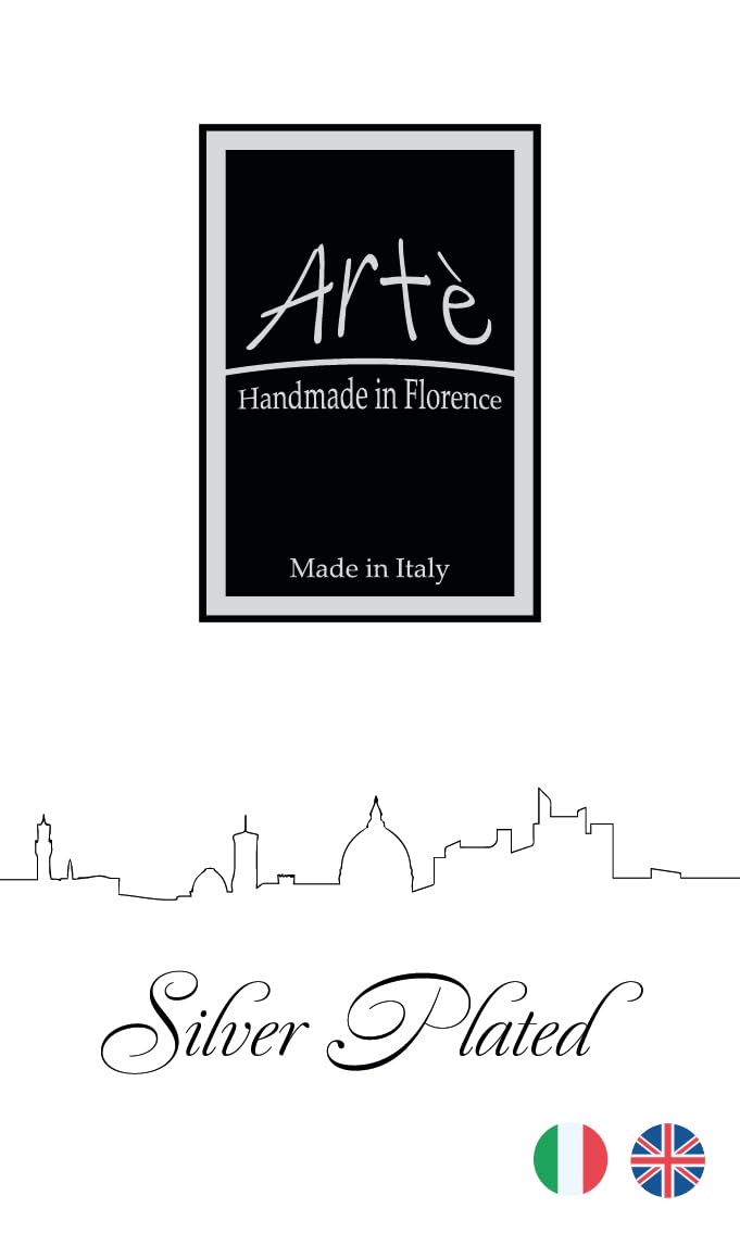 ARTÉ 18x24 Made in Italy, 25° ANNIVERSARIO di MATRIMONIO, elegante placcata in argento, Silver Plated antiossidante, Bellissima cornice in Silver Plated con retro in legno mogano E140.25°/18x24