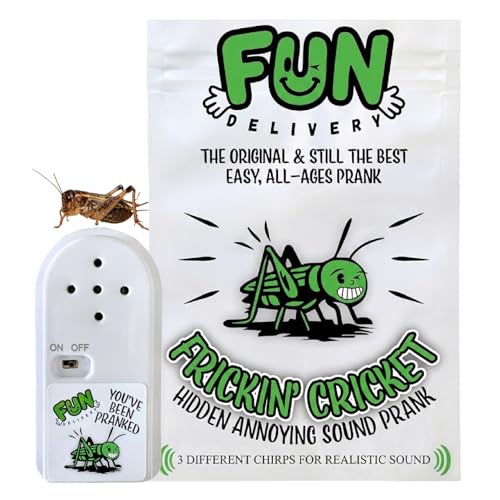 FUN delivery Frickin’ Cricket: Hidden Cricket Noise Maker Prank – Electronic Sound Toy for...