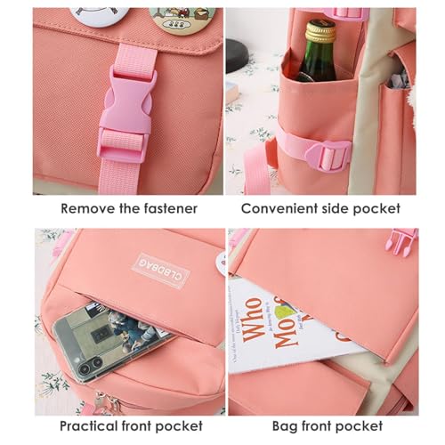 Mochila escolar para niños y niñas con estuche y bolso 4 piezas azul 7