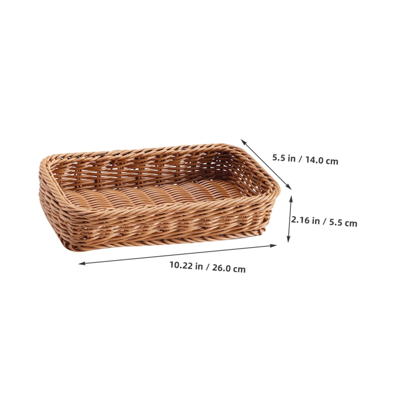 MAGICLULU 5 Piezas Cesta De Almacenamiento De Cubiertos Canasta De Frutas Cesta De Pan Contenedor De Pan De Mimbre Falso Soporte De Ratán Falso Cesta De Artículos Diversos El Plastico