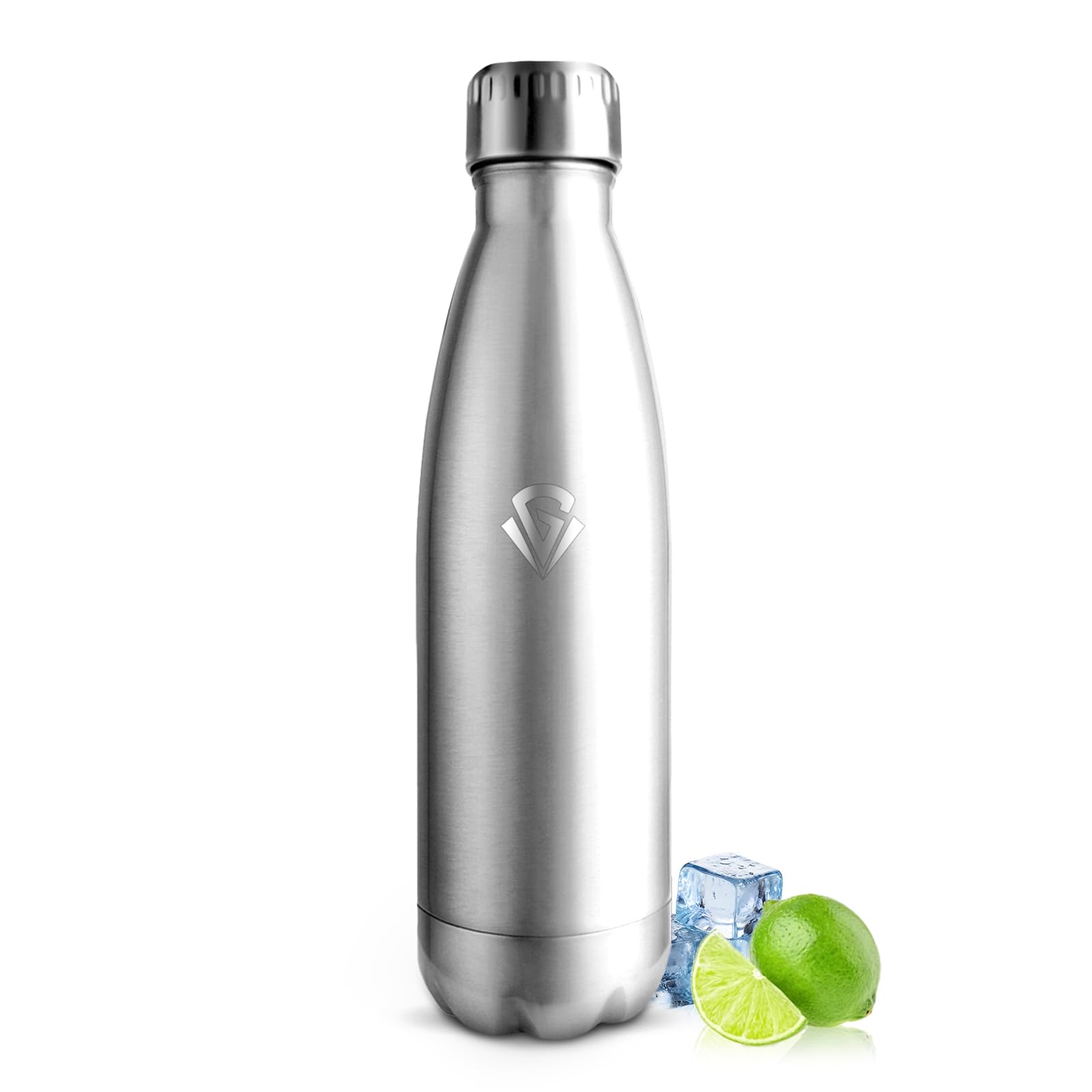 Stainless Steel Water Bottle, 750 ml, Thermos Flask, BPA-Free, Sports Water Bottle, Leak-Proof Water Bottle, Suitable for Carbonated Drinks, Thermos Flask for Fitness, Gym, Stainless Steel