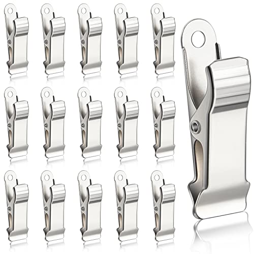 Image of 20 Pcs Metal Mini Clamps Mini Spring Clamp Crocodile Alligator Clips 1 /2 Inch Wide for Work, Smooth Jaw, 5 /16 Inch Capacity (Silver)