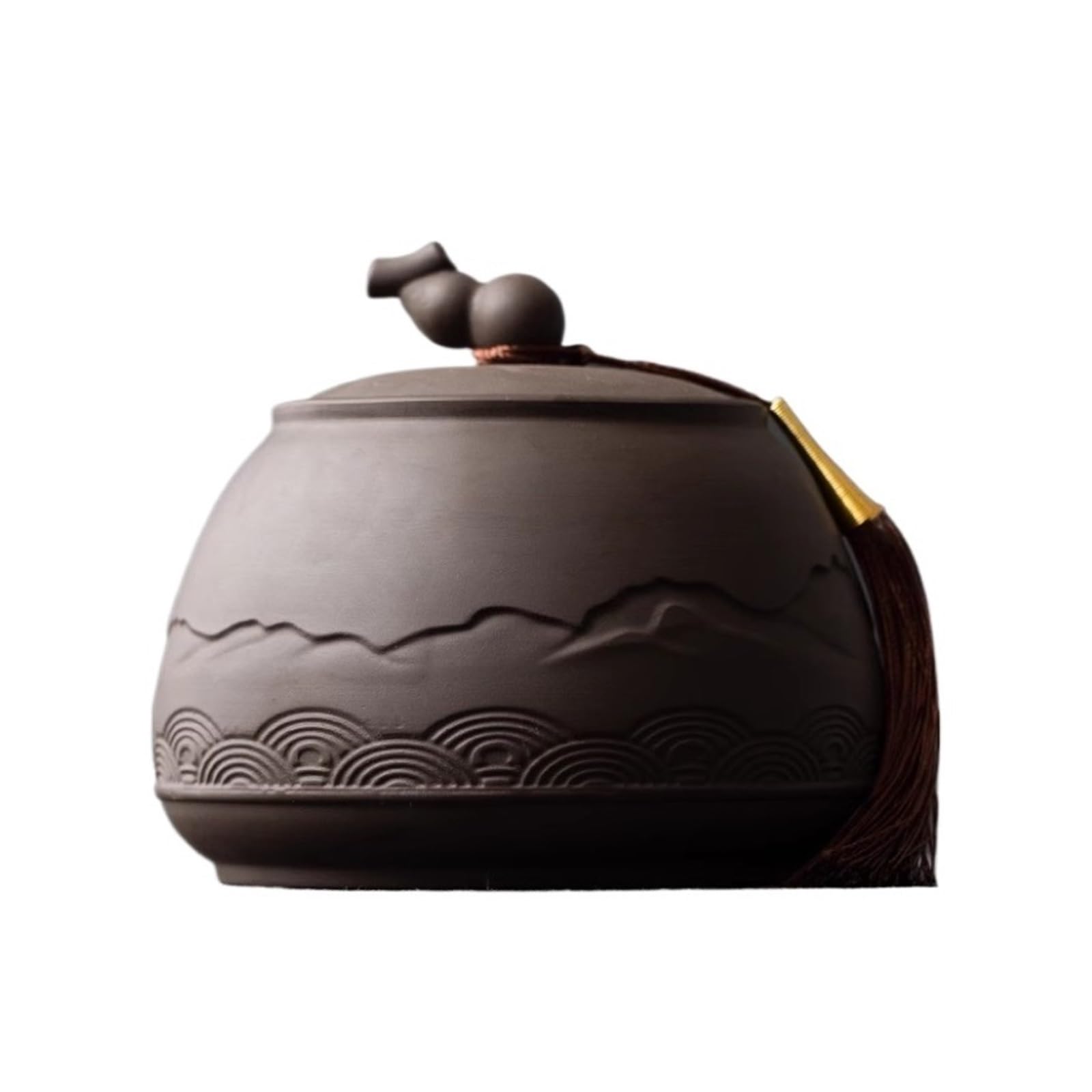Urn for Ash, Cremation Urns For Adult Human Ashes Decorative Urn For Female Male Purple Clay Human Ashes Container