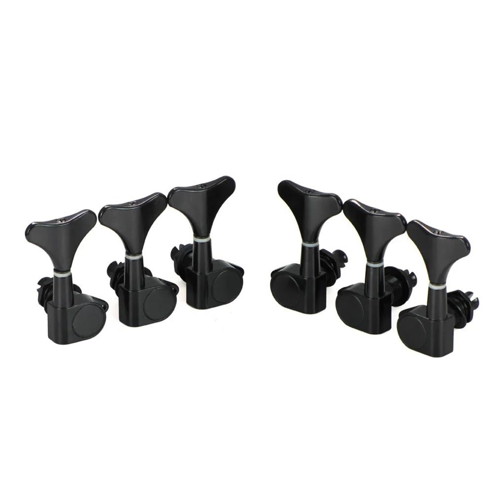 Clavijas De Afinación Para Bajo Eléctrico (juego 6) Cromadas/negras Clavijas Guitarra(Black)