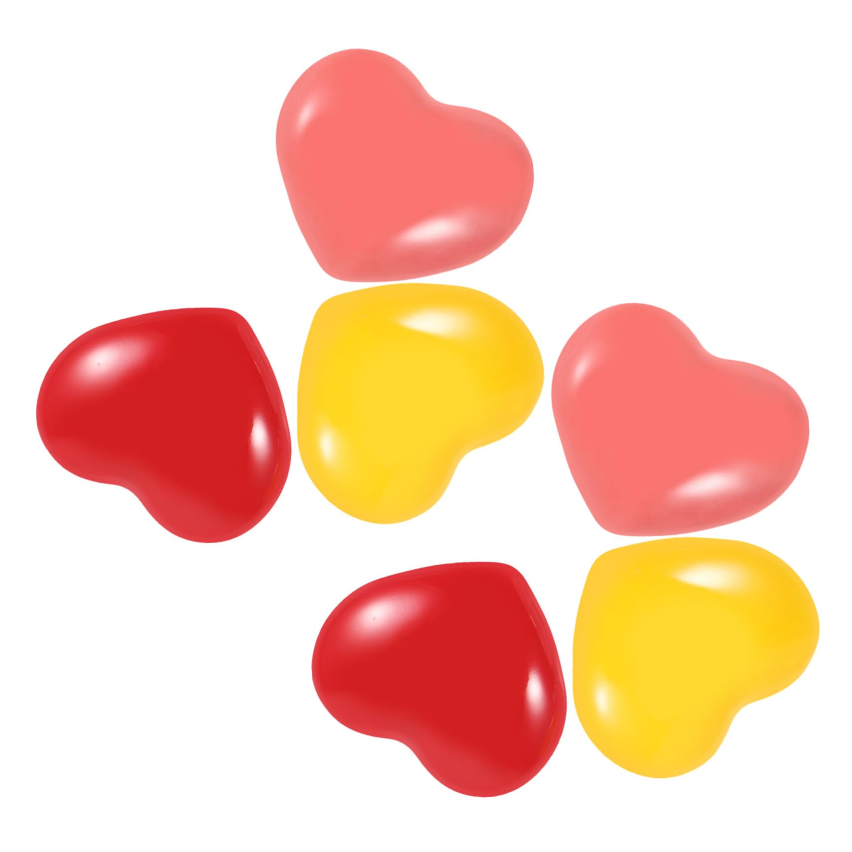 Tiradores de cerámica en forma de corazón en pack de 6 piezas para puertas
