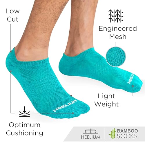 Image of HEELIUM Bamboo Ankle Socks for Men & Women | Ultra-Soft, Odour-Free, Thin & Breathable | 3X Softer than Cotton | Sizes - M (UK 4-8) & L (UK 9-13)