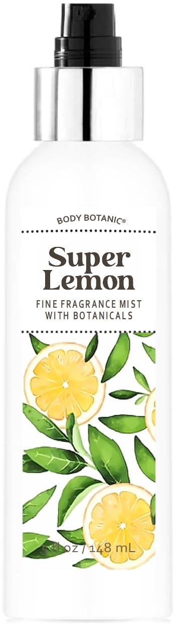 Super Lemon ALCOHOL-FREE Fine Fragrance Perfume Mist by Body Exotics 5 Fl Oz - Irresistible Blend of Sweet Tart Lemon, Lemn Orchard Tree and Fresh Zest - with Plant Extracts