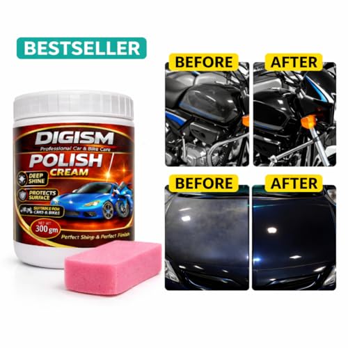 Image of Car & Bike Multi Surface Polish Cream | Restores Shine | Removes Dullness & Minor Scratches | Long-Lasting Gloss Protection (Pack of 1) (Pack of 1)