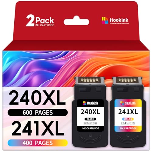 Image of 240XL 241XL Combo Pack Replacement for Canon PG-240 XL /CL-241 XL Black Color for Pixma MG3620 TS5120 MG2120 MG3520 MX452 MX512 MX532 MX472 Printer (2 Pack)