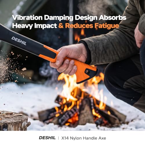 DESHIL 14-Inch Chopping Hatchet Axe for Outdoor Camping & Kindling - Image 5