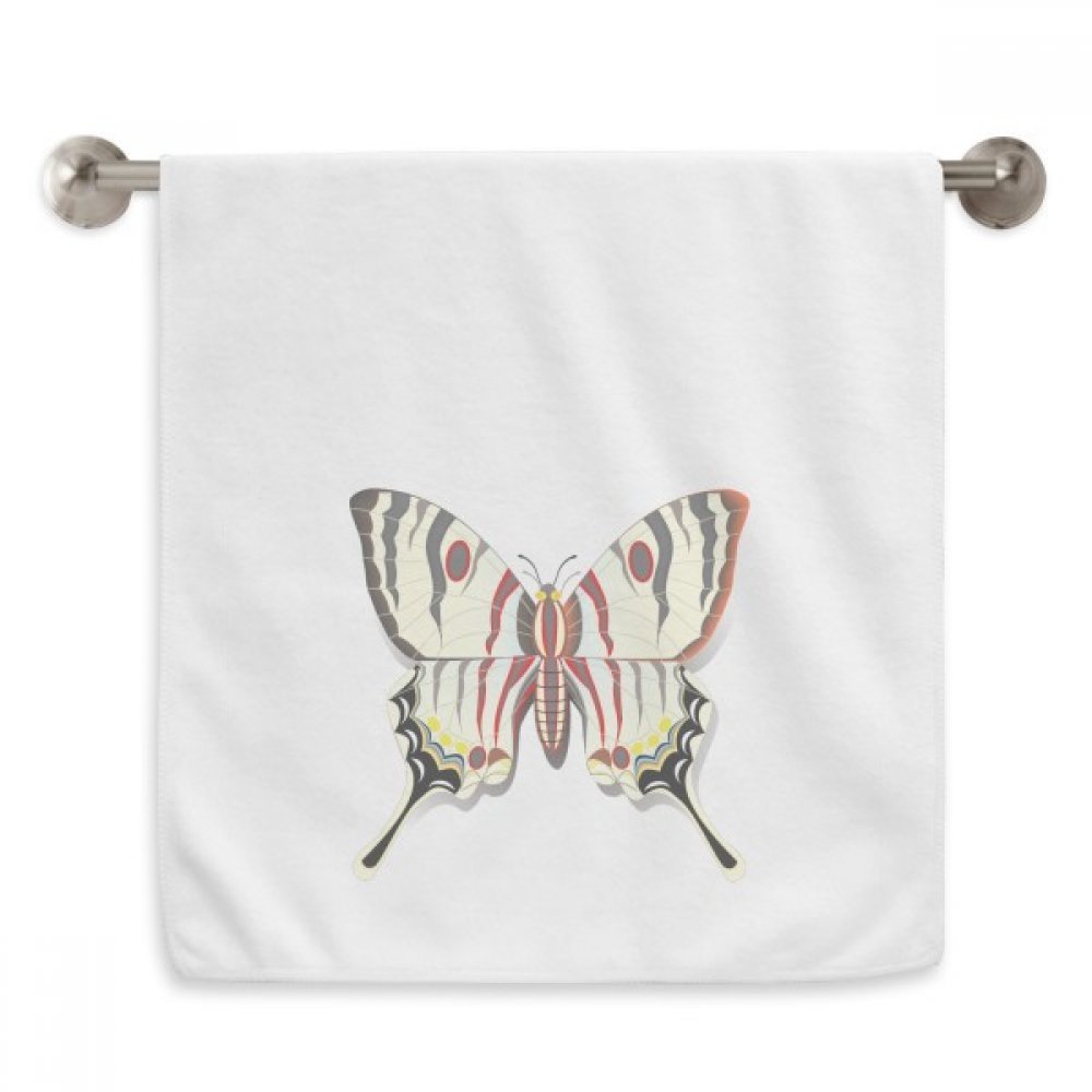 Serviette de toilette papillon exagération blanche en taille 13x29 inch