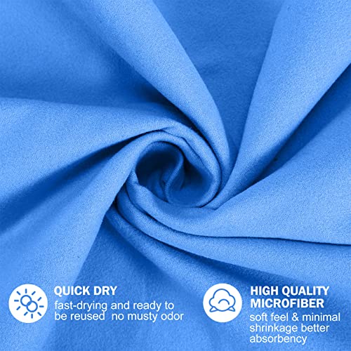 Oudain 6 Set Quick Dry Towel 12 Pack Fast Drying Towels 2 Size Microfiber Travel Towels Absorbent Compact Dry Towel For Camping Hiking Swim Beach Gym Backpacking Yoga With Mesh Bag #TOP2