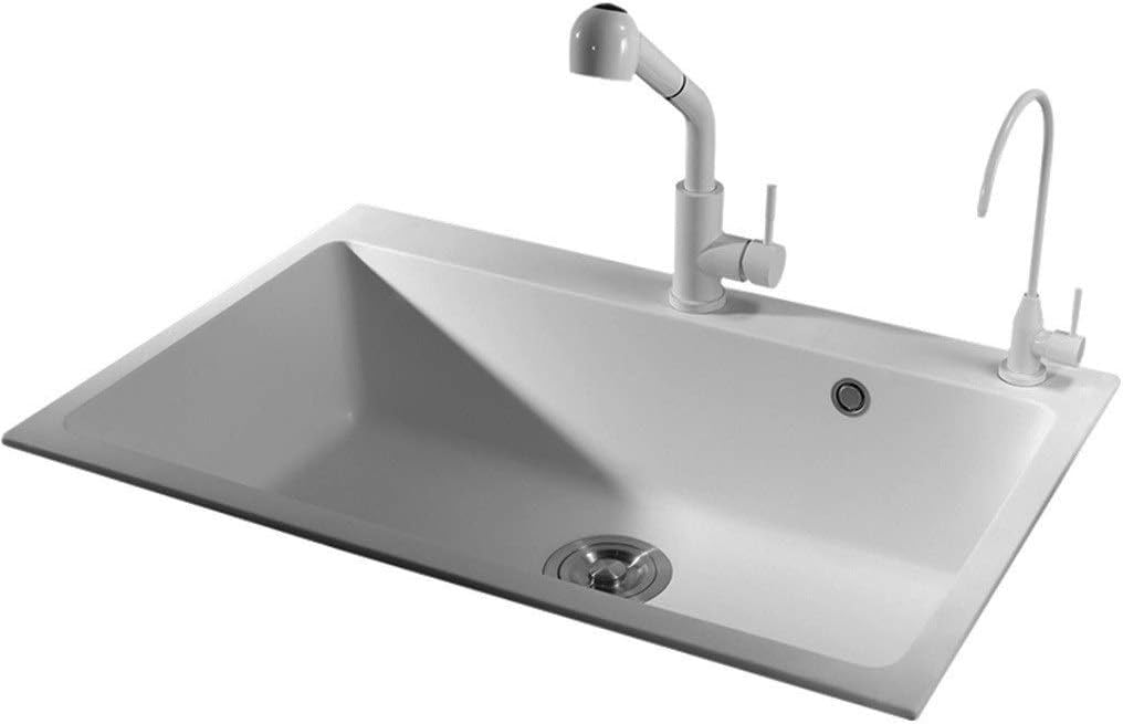 White Handmade Bar Sink Single Slot Sink Balcony Large Capacity Pool Easy to Clean Gift
