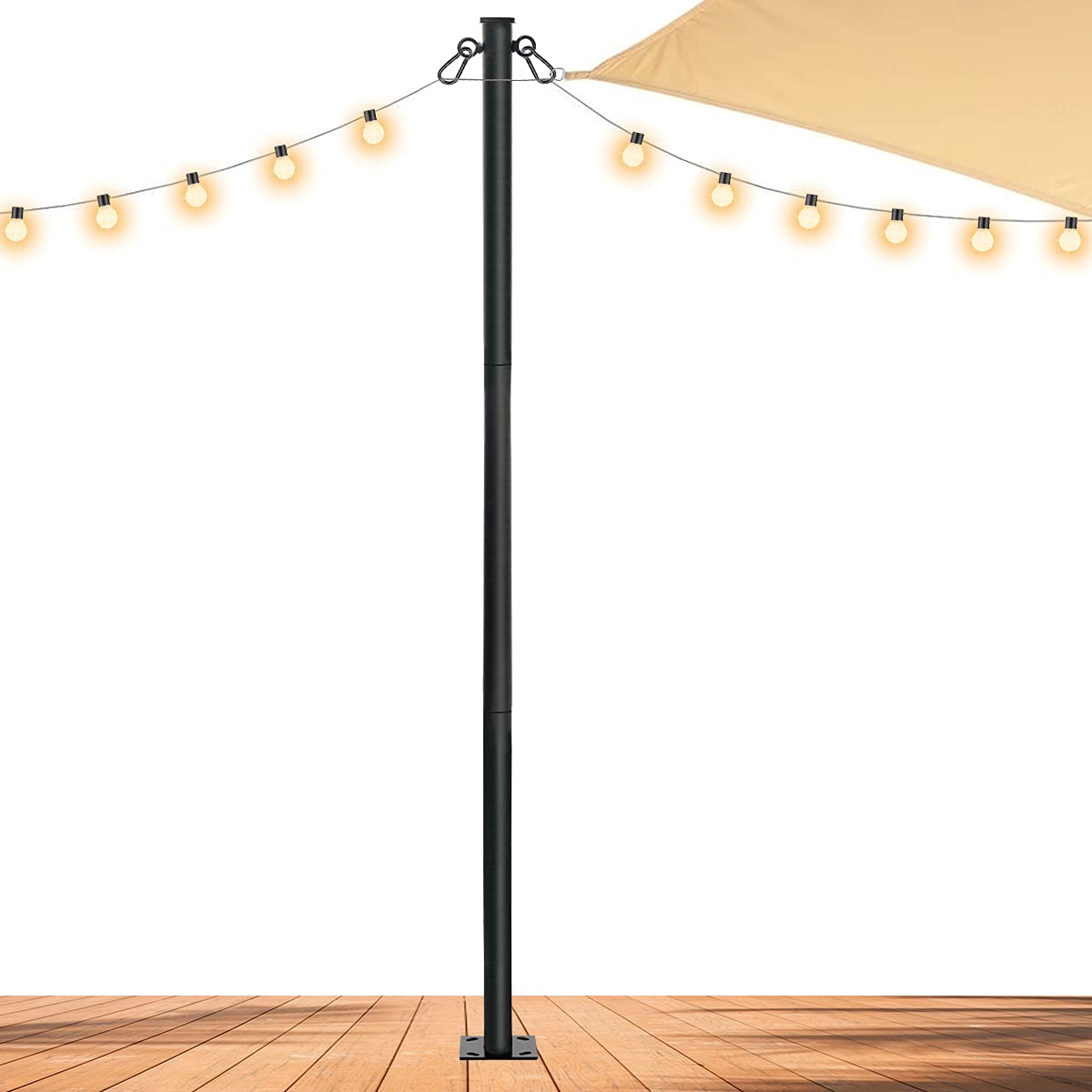 Buy Slsy Outdoor String Light Pole Stand 8/10 FT, Awning Canopy Support