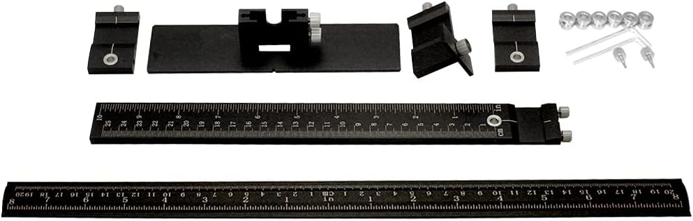Joywayus Aluminum Alloy Cabinet Hardware Jig Drill Punch Locator Guide Adjustable Template Woodworking for Fast and Accurate Installation of Door and Sleeve Drawer Pull Front Knobs Pulls Handles