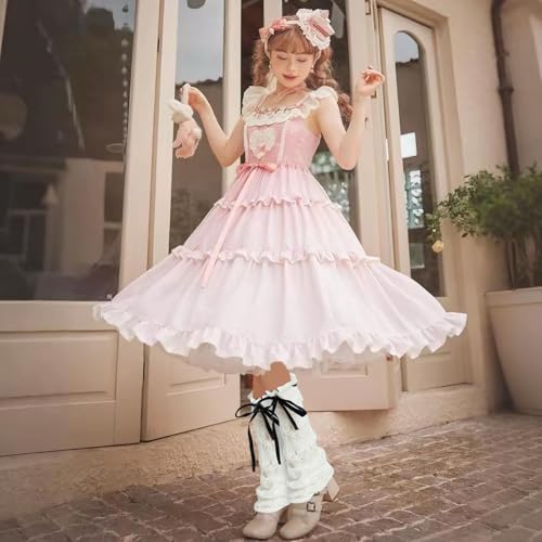 Image of Junely 2 Pairs Leg Warmers for Women Kawaii Leg Warmer Cute Legwarmers Japanese Socks Halloween Goth Emo Gyaru Accessories