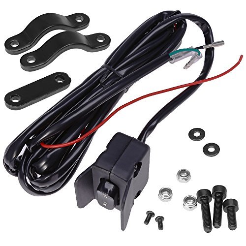 Saihisday 12V Winch Rocker Thumb Switch with Mounting Bracket Handle Control Switch Replacement for ATV UTV