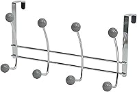 Vista 8 de Sobre la puerta 2 ganchos de metal estante cromo/gris