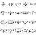 FIBO STEEL 20 Pcs Vintage Knuckle Rings for Women Girls Stackable Midi Finger Ring Set