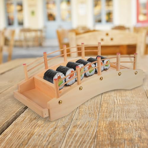 Plato de madera estilo japonés Zerodeko 37x18.5 cm miniatura 6