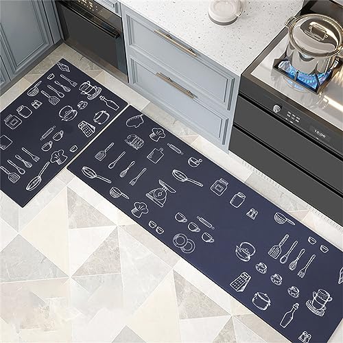 Tapis de cuisine antidérapant et lavable 40x60cm absorbant pour sol intérieur salon