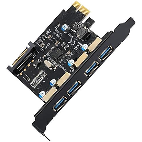 Tarjeta de Expansión USB 3.0 PCIE de 4 Puertos BEYIMEI Cover