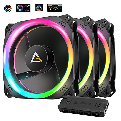 Antec Prizm 120mm Addressable RGB Case Fan Radiator - 3 Pack and 2