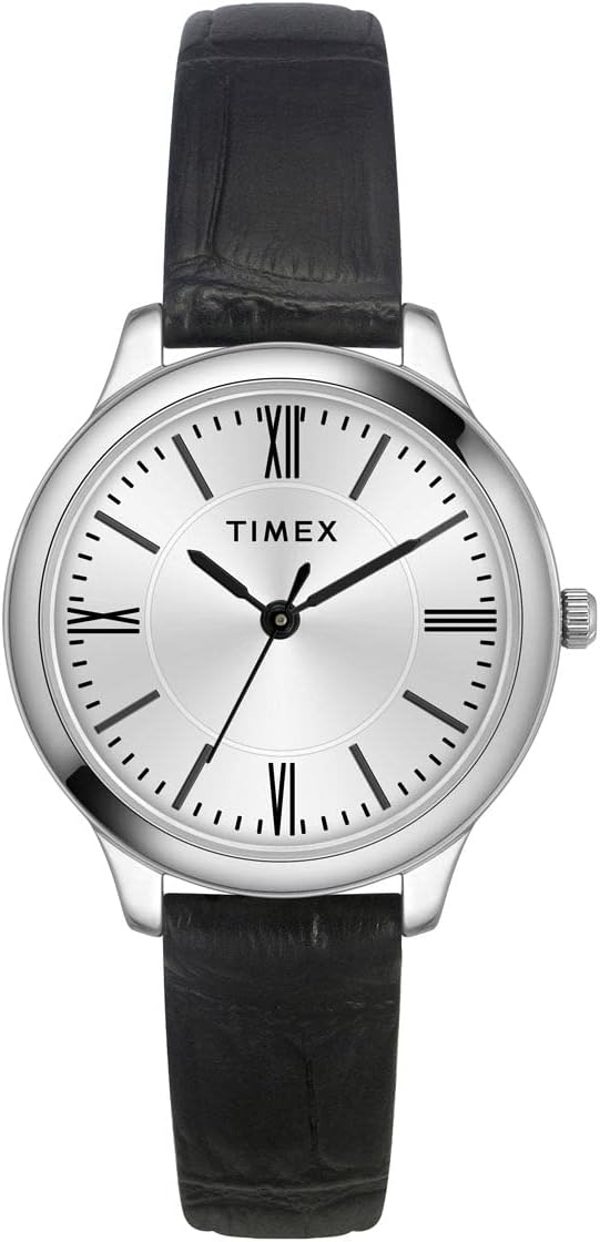 Timex3 Hands Women Analog Silver Dial Coloured Quartz Watch, Round Dial with 30 mm Case Width - TWEL149SMU05